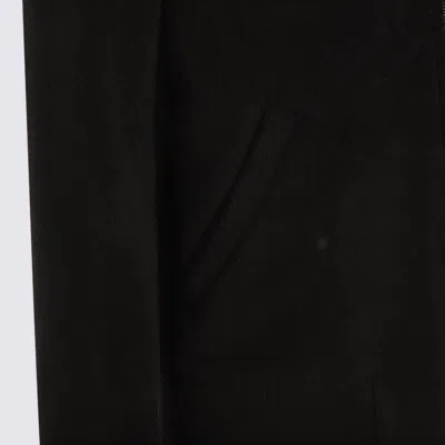 Lardini Wool Zip-front Bomber Jacket In Black