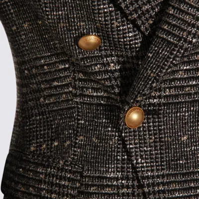 Tagliatore Structured Double-breasted Blazer Button Detailing In Gray