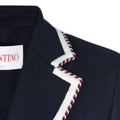 Valentino Garavani Torchon Blazer With Mirror Lapels And Piping