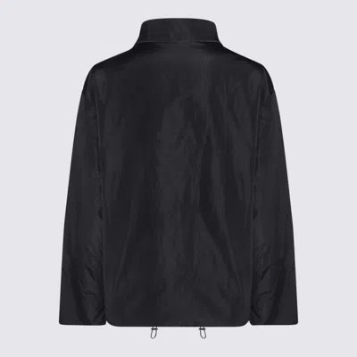 Fabiana Filippi Collared Drawstring Hem Long Sleeves Jacket In Black