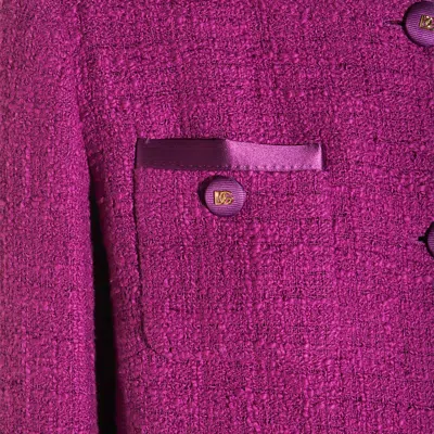 Dolce & Gabbana Violet Cotton Casual Jacket In Purple