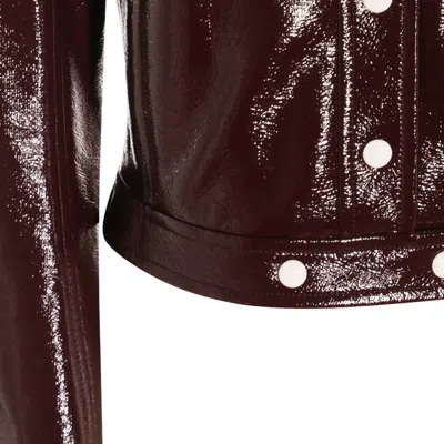 Courrèges Re-edition Vinyl Jacket Clothing In Burgundy