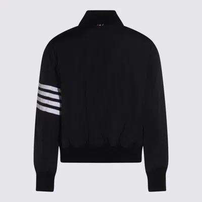 Thom Browne Jackets Blue And Green In Black