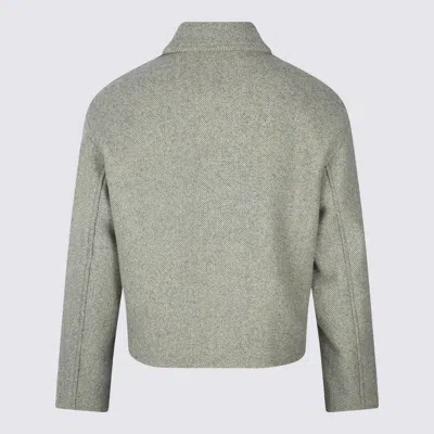 Jil Sander Collared Long Sleeve Textured Fabric Jacket