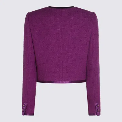 Dolce & Gabbana Violet Cotton Casual Jacket