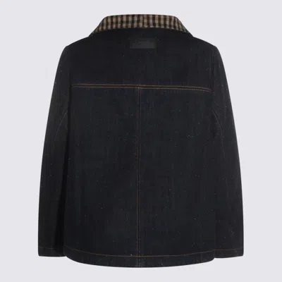 Ganni Bonded Denim Jacket Stitch Detailing