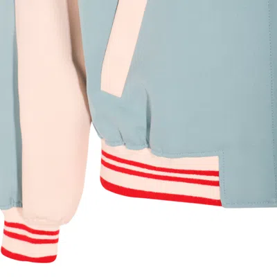 Valentino Le Chat De La Maison Wool Bomber Jacket In Blue