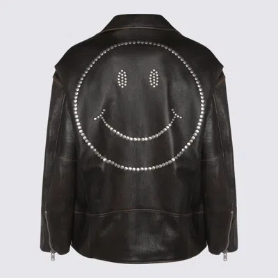 Moschino Jackets Brown In Black