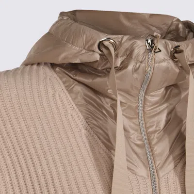 Herno Beige Wool Capes In Gray