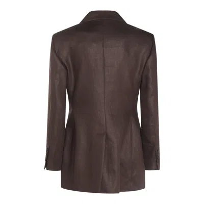 Brunello Cucinelli Jackets Dark Chocolate In Brown