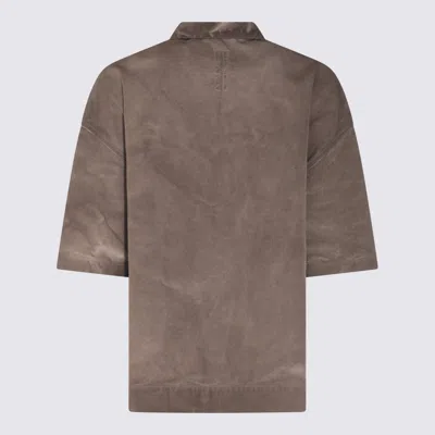 Rick Owens Drkshdw Longline Chest Pockets Jacket In Brown