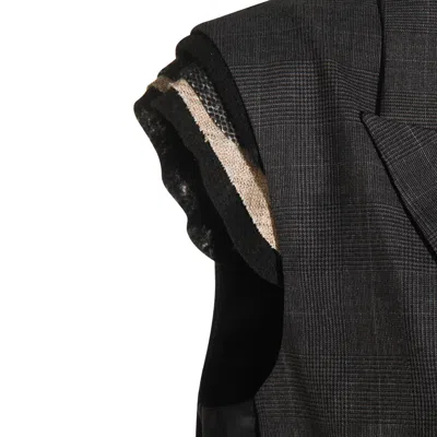 Sacai Tailored Vest With Button Detailing And Flap Pockets In Black