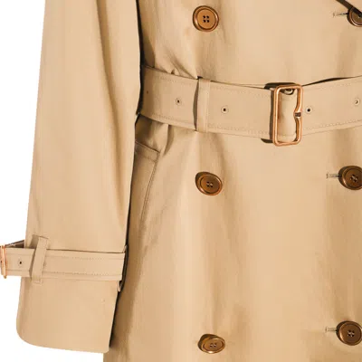 Burberry Womens Hamper Castleford Check-print-collar Cotton-poplin Trench Coat In Neutral