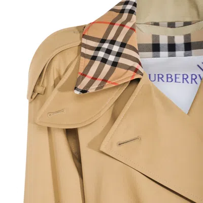 Burberry Womens Hamper Castleford Check-print-collar Cotton-poplin Trench Coat In Neutral