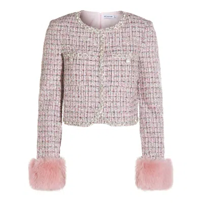 Self-portrait Crystal-embellished Tweed Jacket