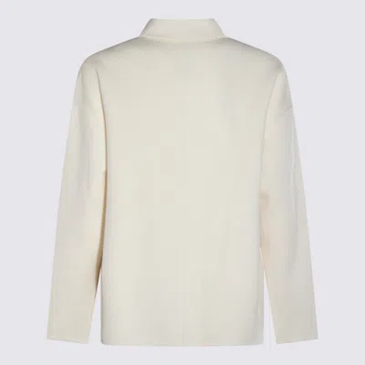Anine Bing Wool And Cashmere Jacket With Long Sleeves In White