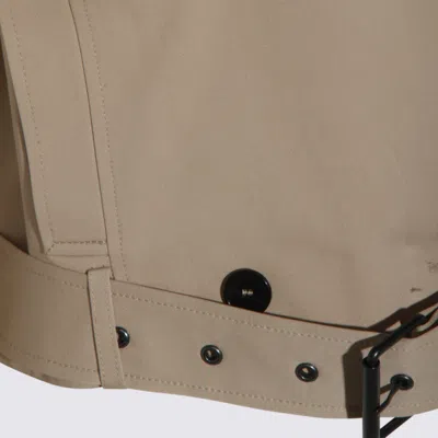 Anine Bing Waist Belted Double-breasted Epaulettes Lapels In Neutral