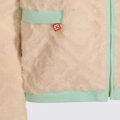 Casablanca Monogrammed Fleece Jacket In Neutral