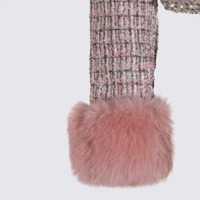 Self-portrait Crystal-embellished Tweed Jacket In Pink