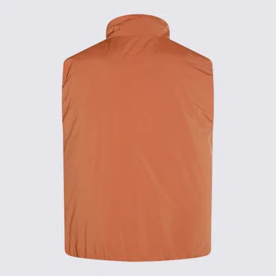K-way Valen Stretch Dot Zip-fastening Logo Vest In Brown