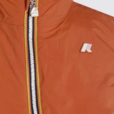 K-way Valen Stretch Dot Zip-fastening Logo Vest In Brown