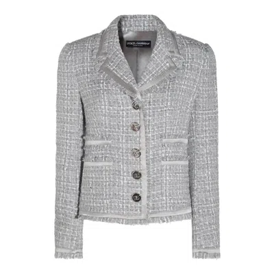 Dolce & Gabbana Classic Single-breasted Blazer In Gray