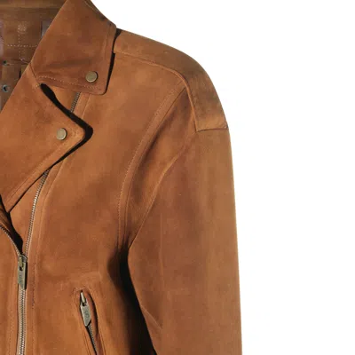 Salvatore Santoro Dark Brown Leather Casual Jacket