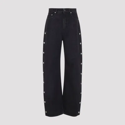 Sportmax Snap Button High Waist Wide Leg Trousers