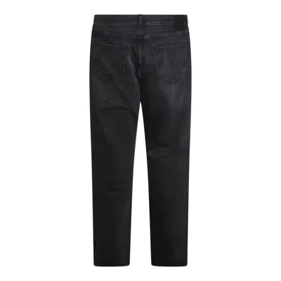 Off-white Straight Leg Trousers With Belt Loops In Black