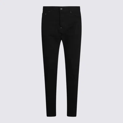 Dsquared2 Black Cotton Denim Jeans In Black