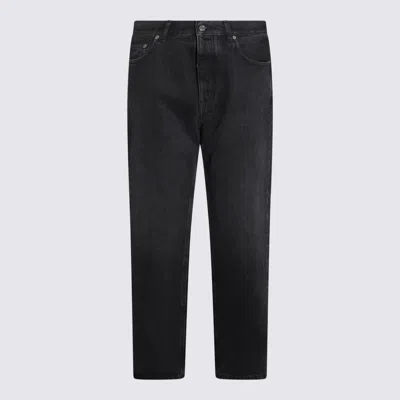 Off-white Straight Leg Trousers With Belt Loops In Black