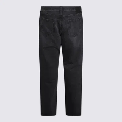 Off-white Straight Leg Trousers With Belt Loops In Black
