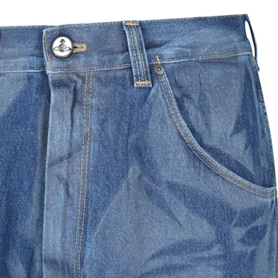 Vivienne Westwood Tailored Trousers With Pockets And Stitching In Blue