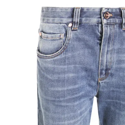 Brunello Cucinelli Jeans Blue And Green In Blue