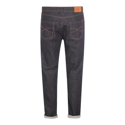 Brunello Cucinelli Men Iconic Fit Denim Cotton Jeans In Blue