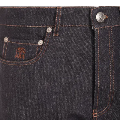 Brunello Cucinelli Men Iconic Fit Denim Cotton Jeans In Blue