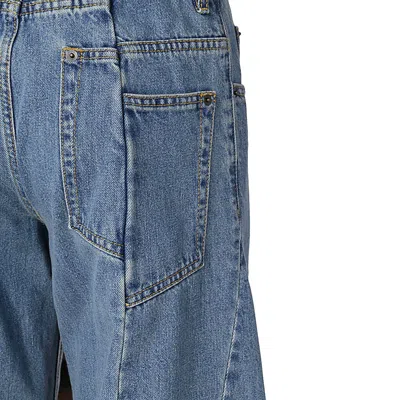 Maison Margiela Wide-leg Denim Jeans With Unique Panel Effect In Blue