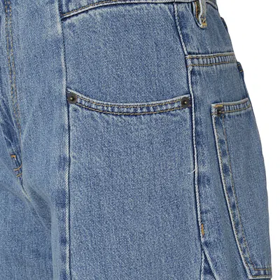 Maison Margiela Wide-leg Denim Jeans With Unique Panel Effect In Blue