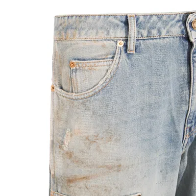 Golden Goose Light Blue Cotton Denim Jeans In Blue