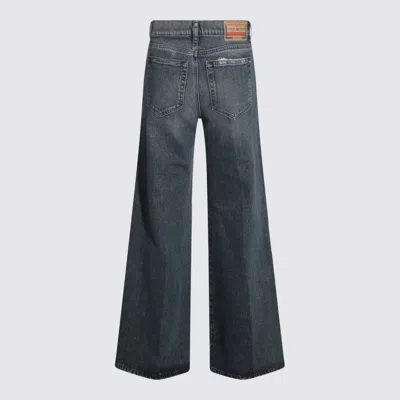 Diesel Jeans Blue And Green In Black