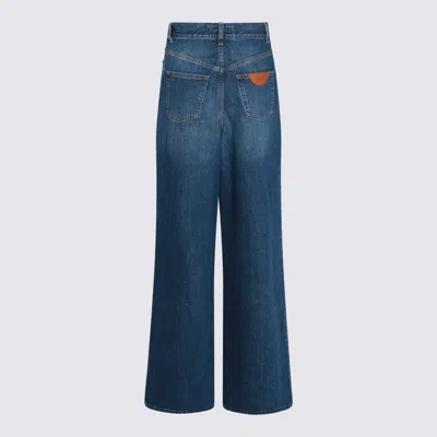 Chloé High-rise Wide-leg Denim Trousers With 5 Pockets In Blue
