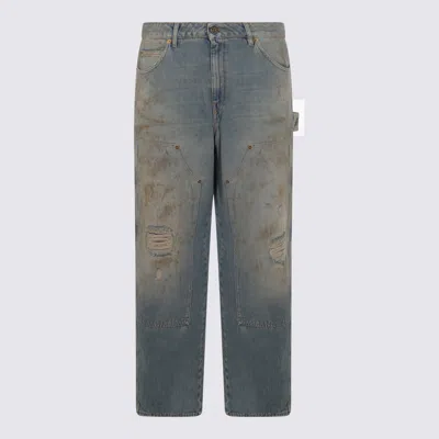 Golden Goose Light Blue Cotton Denim Jeans In Blue