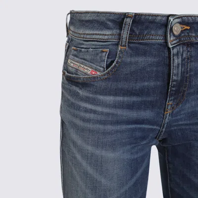 Diesel Straight Fit Trousers Belt Loops In Blue