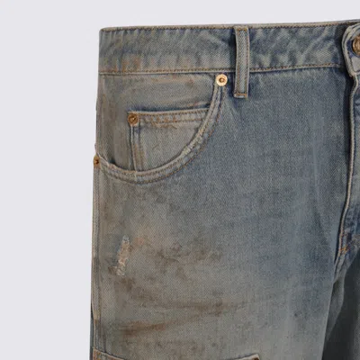 Golden Goose Light Blue Cotton Denim Jeans In Blue