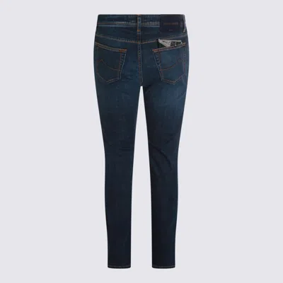 Jacob Cohen Straight Fit Trousers Belt Loops In Blue