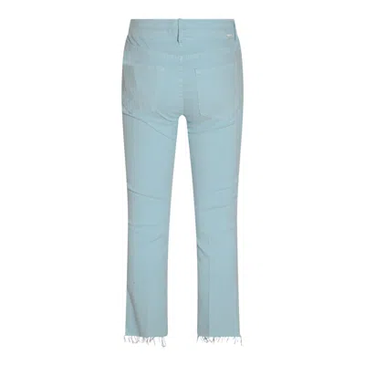 Mother Straight Leg Trousers Belt Loops In Blue