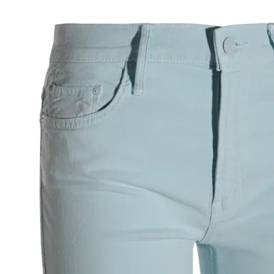 Mother Straight Leg Trousers Belt Loops In Blue