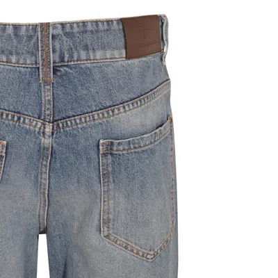 Brunello Cucinelli Blue Cotton Denim Jeans In Blue