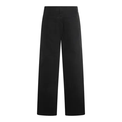 Khaite Bacall Low Rise Straight Jeans In Black