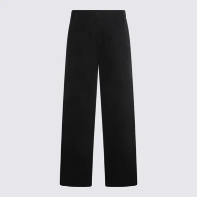 Khaite Bacall Low Rise Straight Jeans In Black